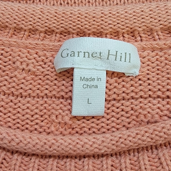 Garnet Hill Bobble Stitch Pullover Textured Sweater - Picture 10 of 12